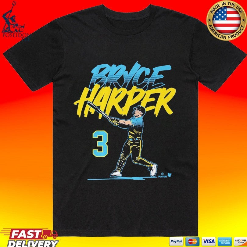 Bryce Harper Slugger Swing Number 3 T-shirt