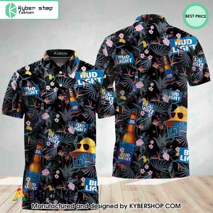 Bud Light Black Palm Polo