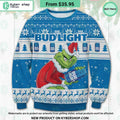 Bud Light Grinch Ugly Christmas Sweater