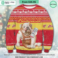 Budweiser Bulldog Ugly Christmas Sweater
