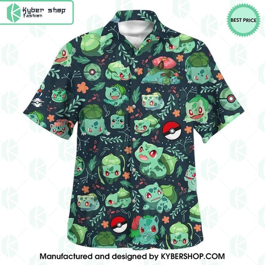 Bulbasaur Pattern Hawaiian Shirt Shorts