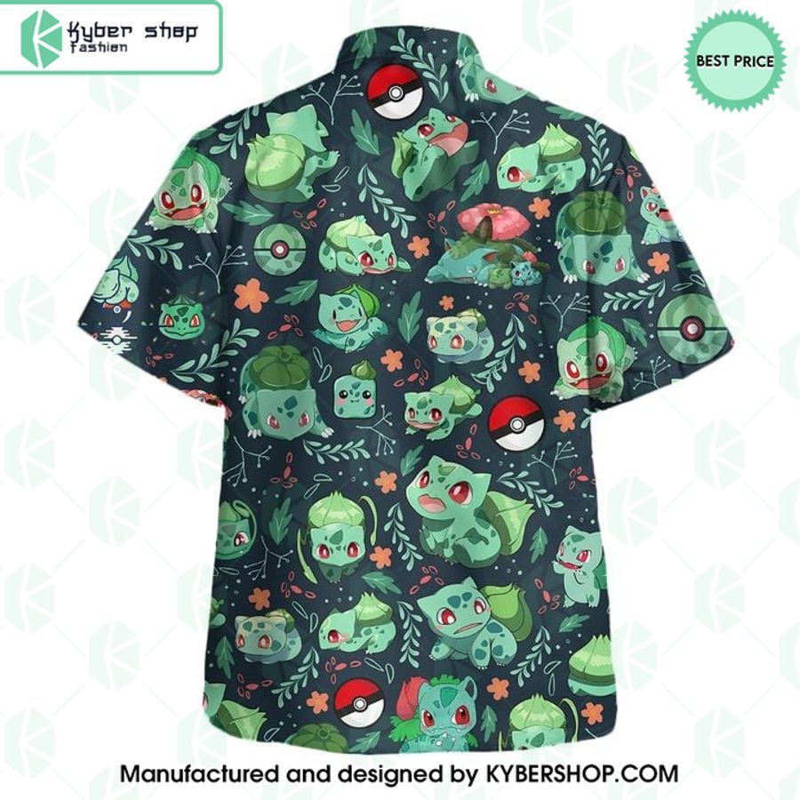 Bulbasaur Pattern Hawaiian Shirt Shorts