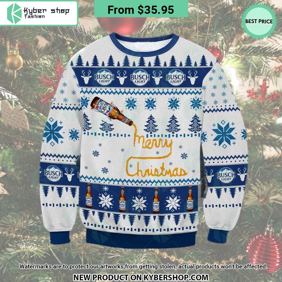Busch Light Merry Christmas Sweater