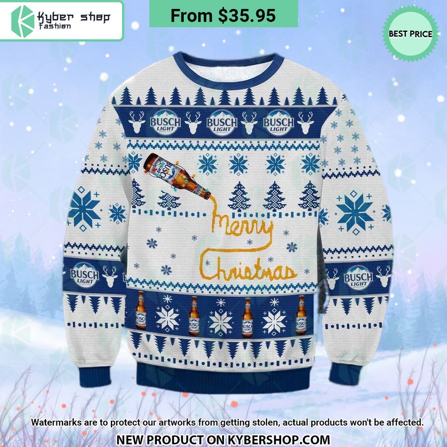 Busch Light Merry Christmas Sweater