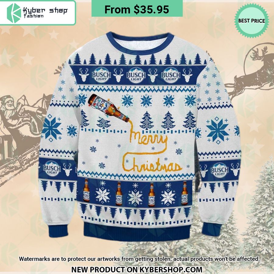 Busch Light Merry Christmas Sweater