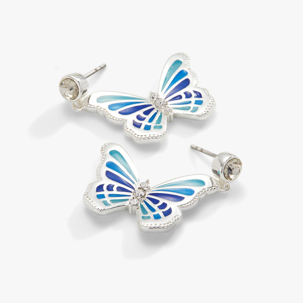 Butterfly Crystal Drop Earrings T-Shirts