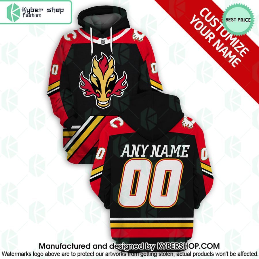 Calgary Flames Reverse Retro Jerseys CUSTOM Hoodie