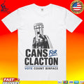 Cans For Clacton Vote Count Binface Funny Bin-head Political Campaign Graphic Uk Election Parody T-shirt