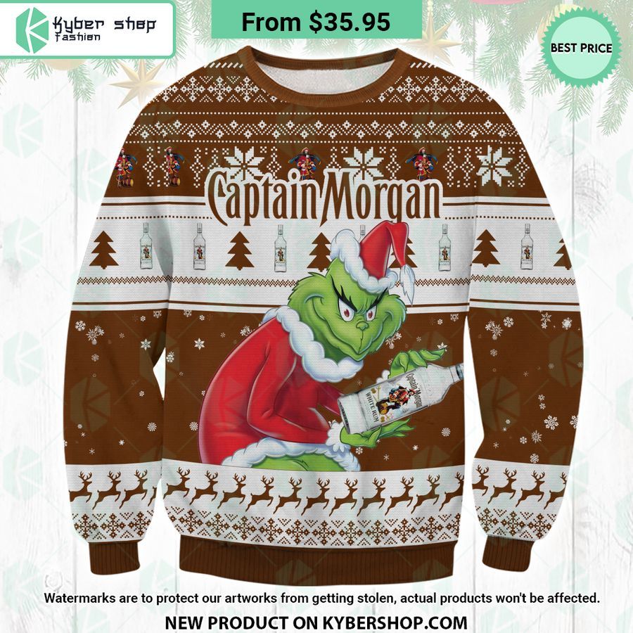 Captain Morgan Grinch Ugly Christmas Sweater