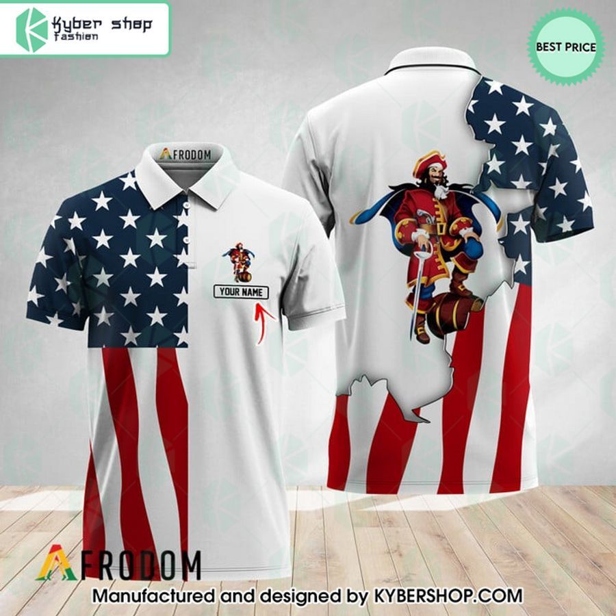 Captain Morgan US Flag CUSTOM Polo