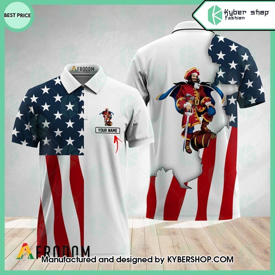 Captain Morgan US Flag CUSTOM Polo