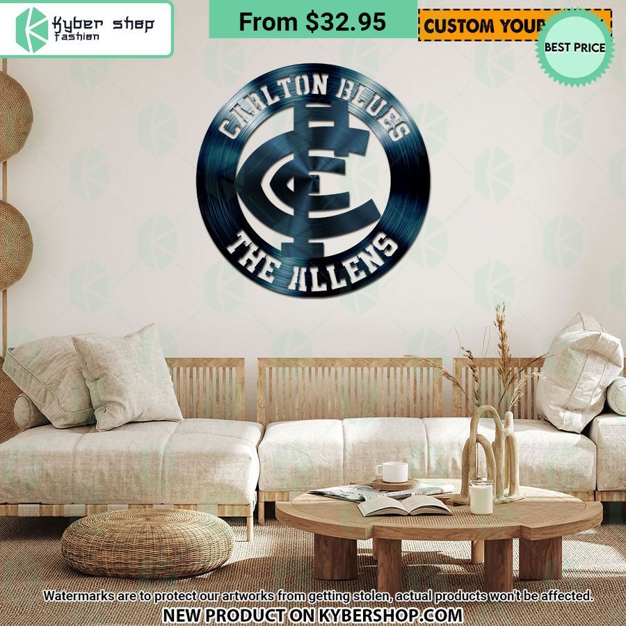 Carlton Blues CUSTOM Metal Sign