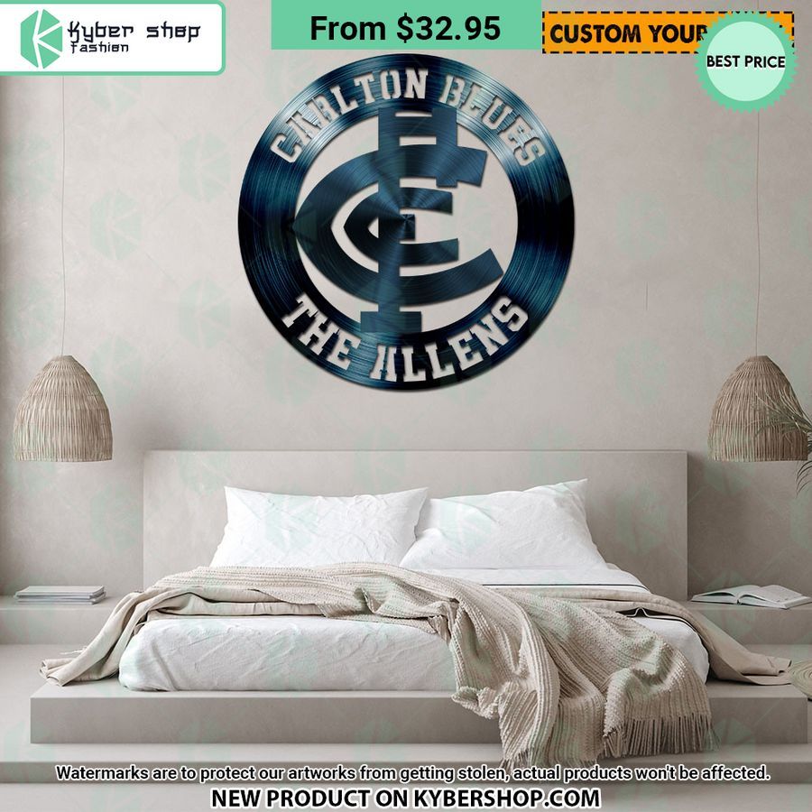 Carlton Blues CUSTOM Metal Sign