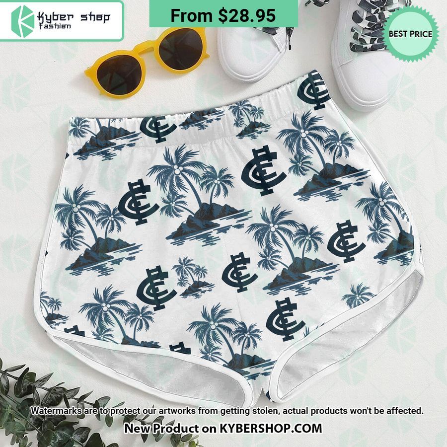 Carlton Football Club Hawaiian Shirt Shorts