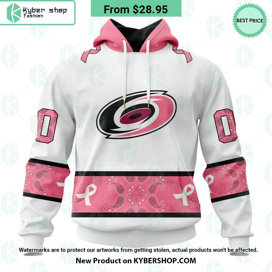 Carolina Hurricanes In October We Wear Pink Breast Cancer Hoodie