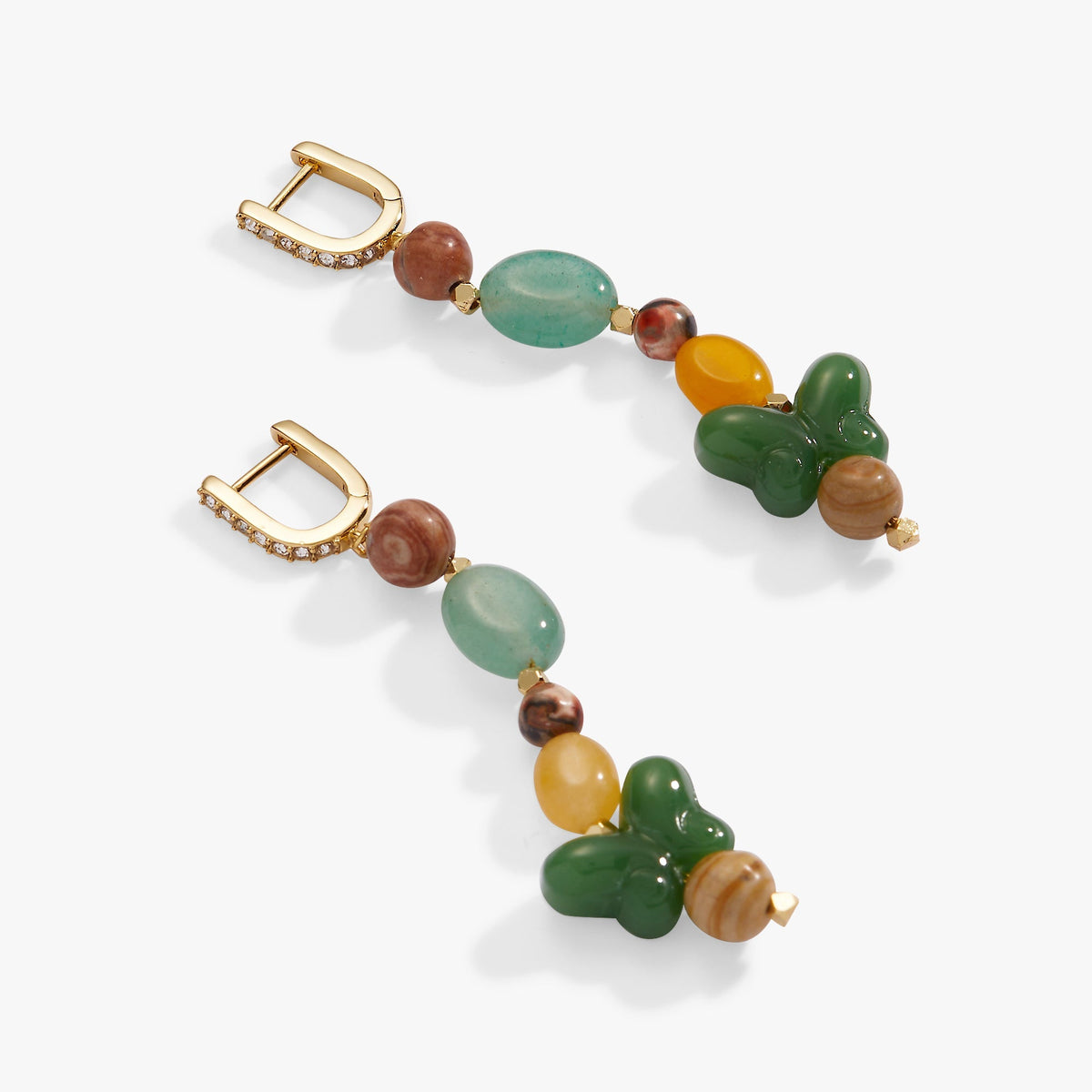 Carved Butterfly Beaded Linear Earring T-Shirts