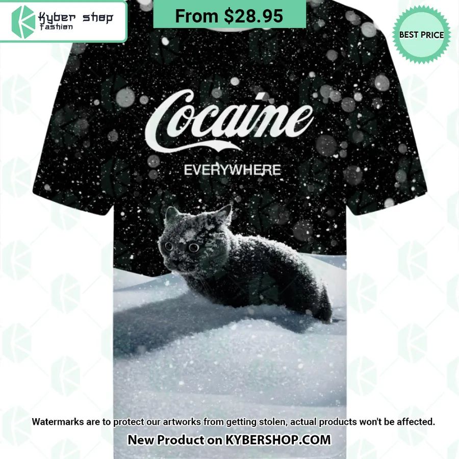 Cat Cocaine Everywhere T Shirt