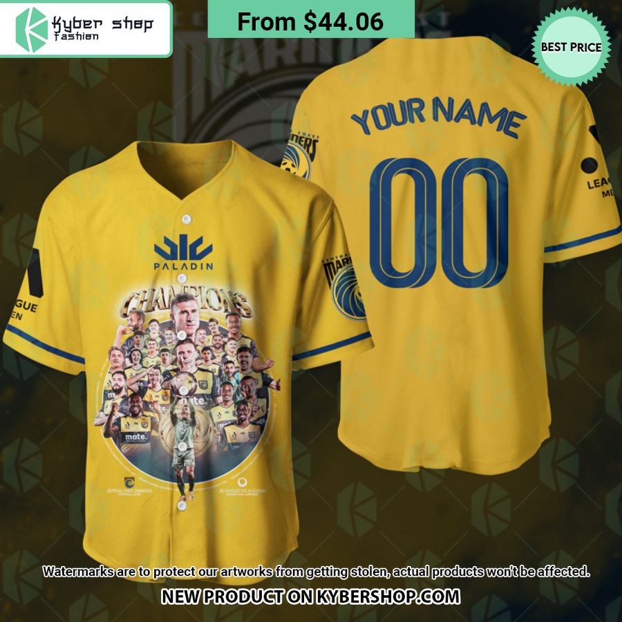 Central Coast Mariners Champions A League Baseball Jersey