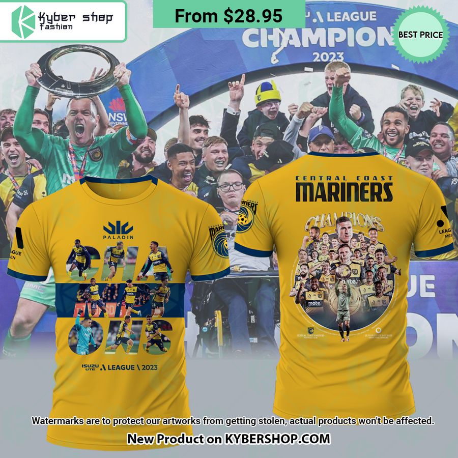 Central Coast Mariners Champions Isuzu UTE A League T Shirt