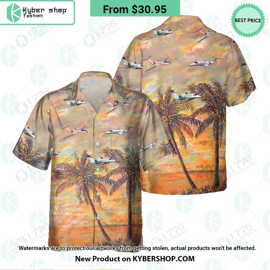 Cessna Citation Jet Hawaiian Shirt