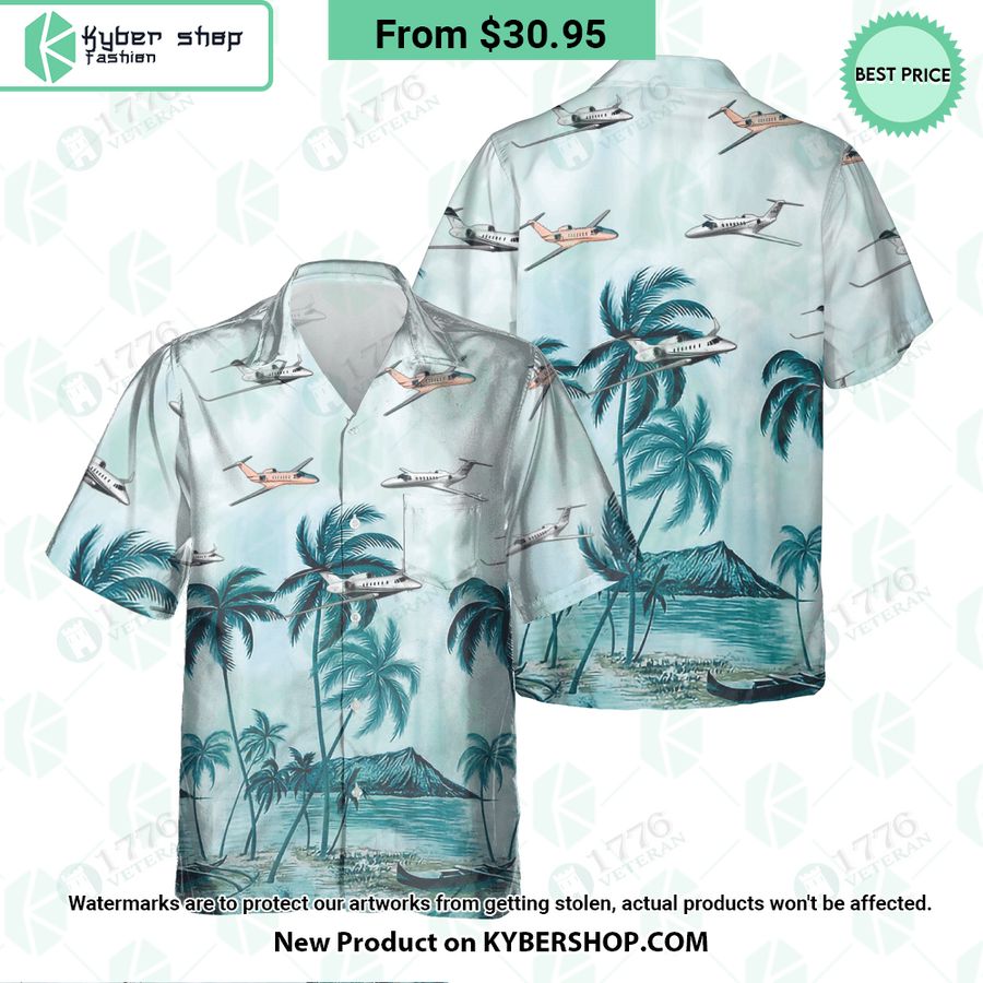 Cessna Citation Jet Palm Hawaiian Shirt