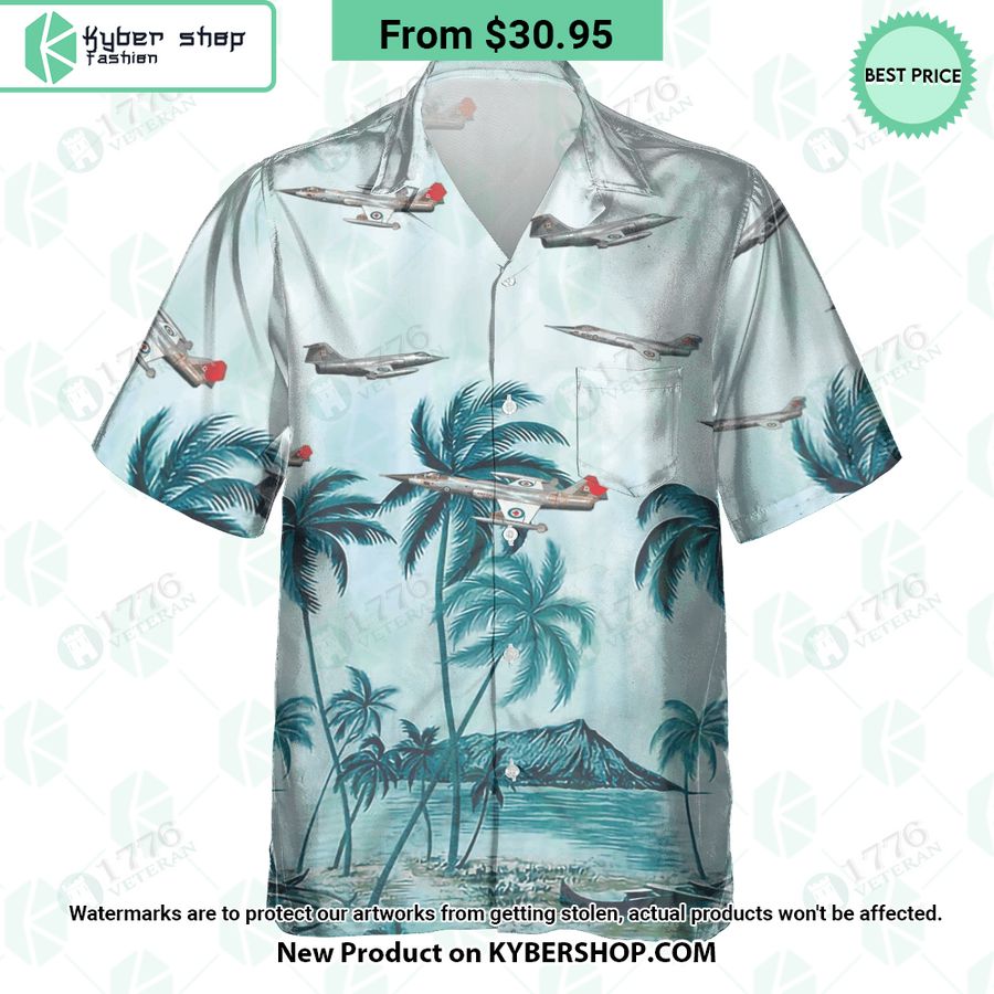 CF-104 Starfighter Palm Hawaiian Shirt
