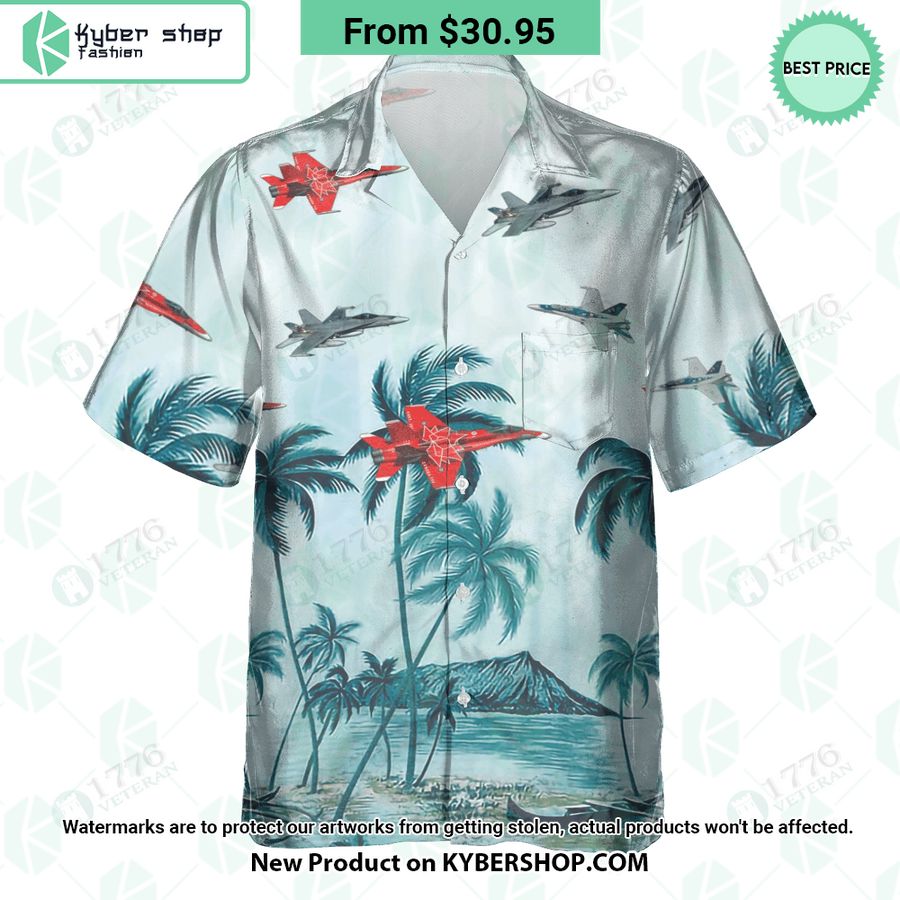 CF-18 Hornet Palm Hawaiian Shirt