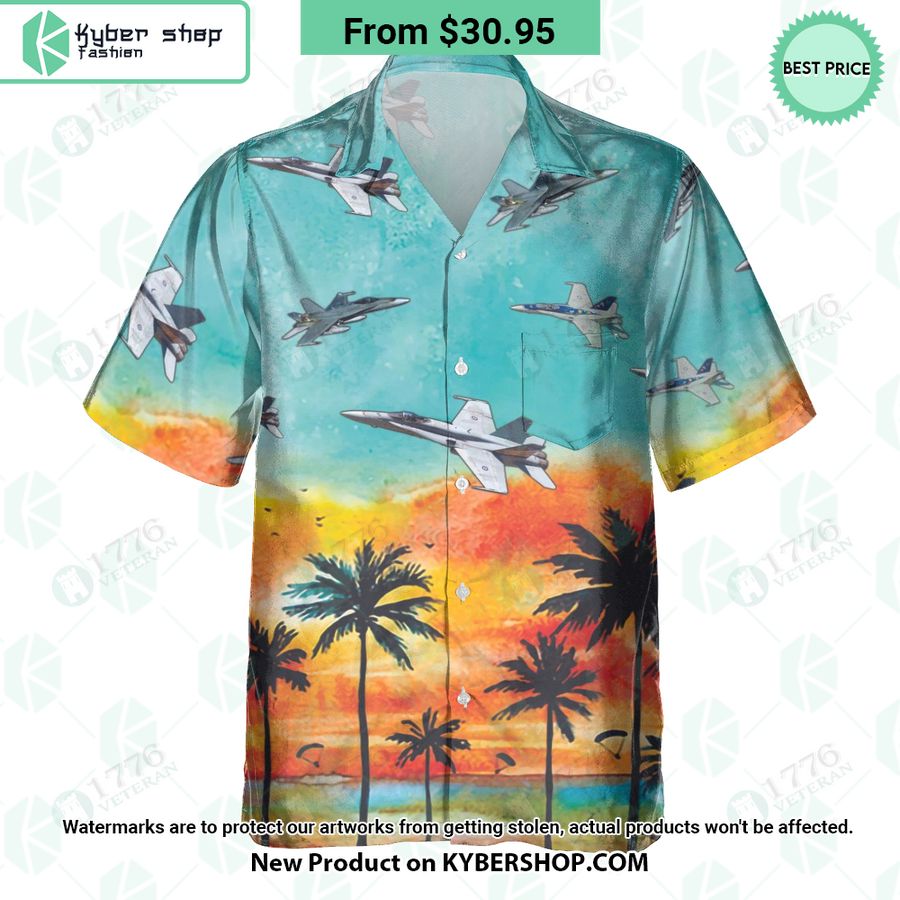 CF-188 Hornet Sunset Hawaiian Shirt