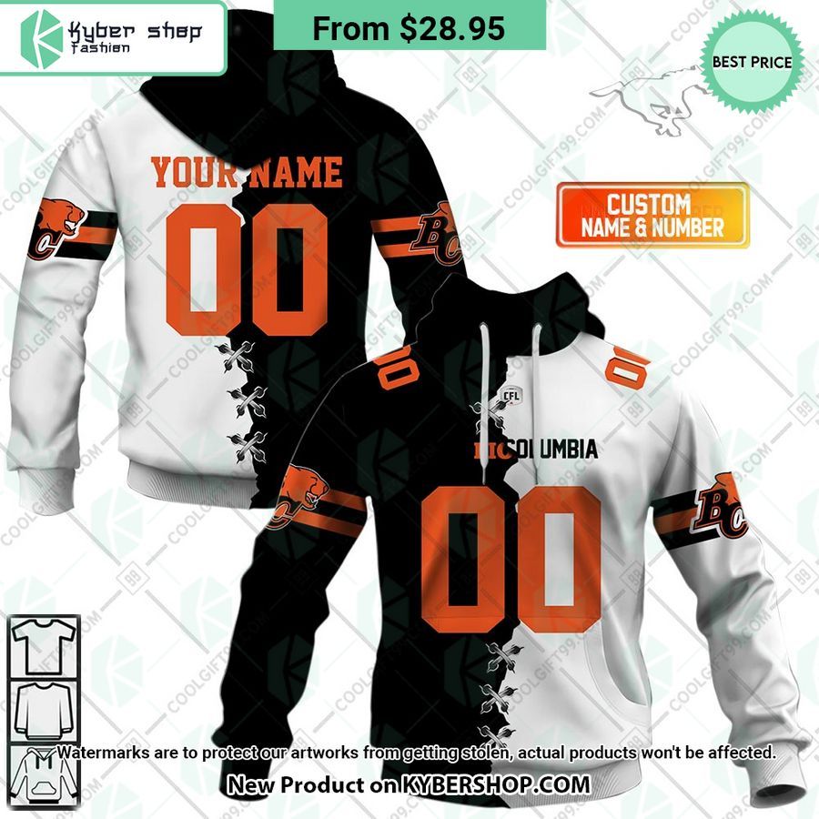 CFL BC Lions Mix Jersey CUSTOM Hoodie