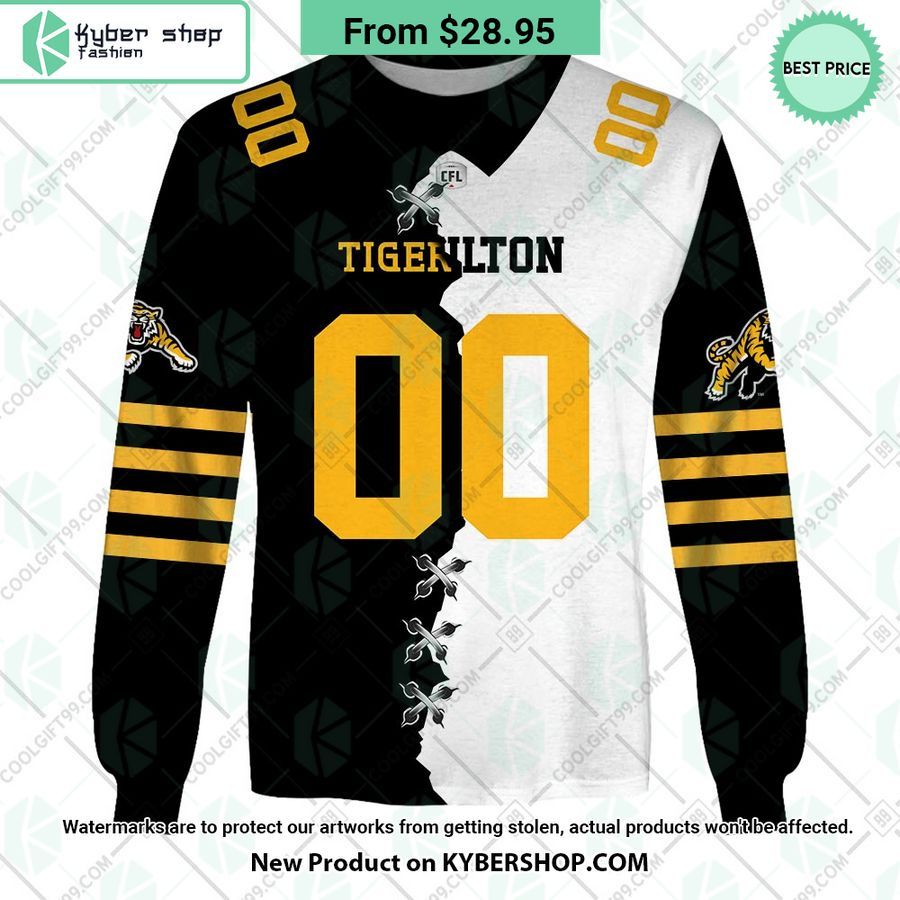 CFL Hamilton Tiger Cats Mix Jersey CUSTOM Hoodie