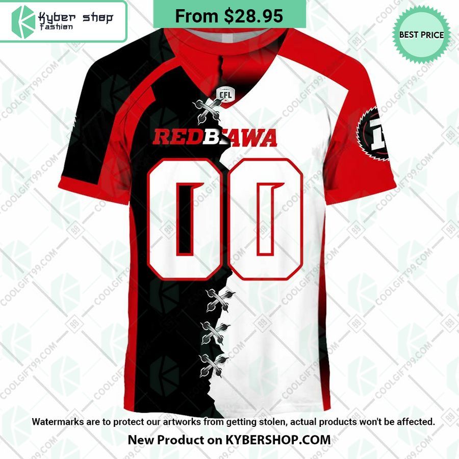 CFL Ottawa Redblacks Mix Jersey CUSTOM Hoodie