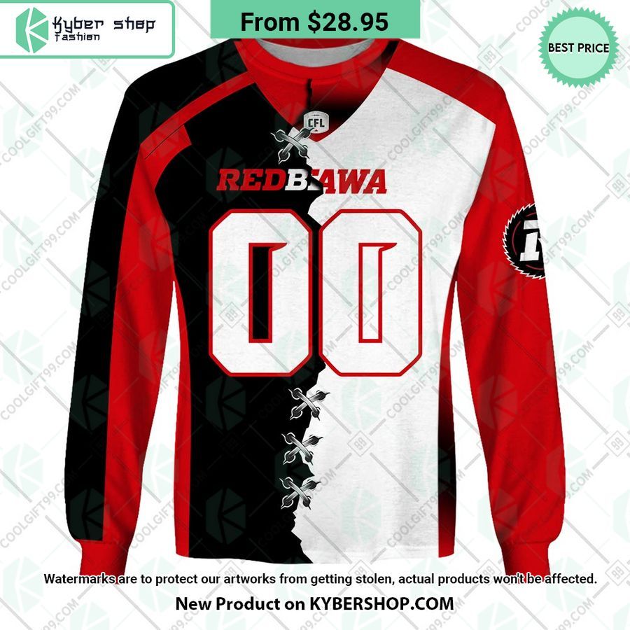 CFL Ottawa Redblacks Mix Jersey CUSTOM Hoodie