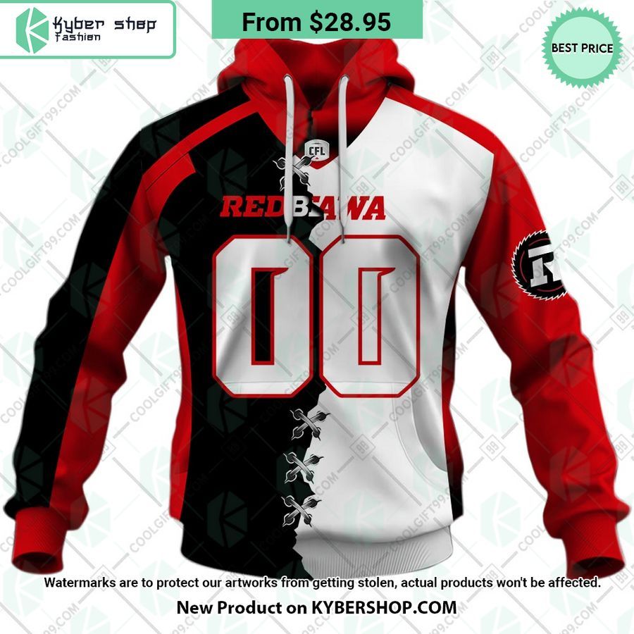CFL Ottawa Redblacks Mix Jersey Style CUSTOM Hoodie