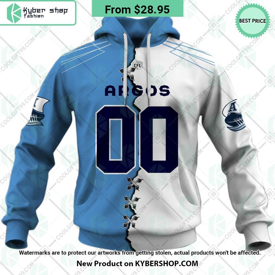 CFL Toronto Argonauts Mix Jersey CUSTOM Hoodie