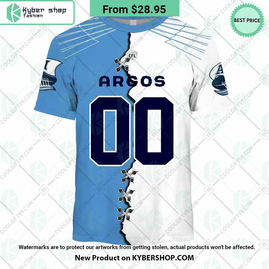 CFL Toronto Argonauts Mix Jersey CUSTOM Hoodie