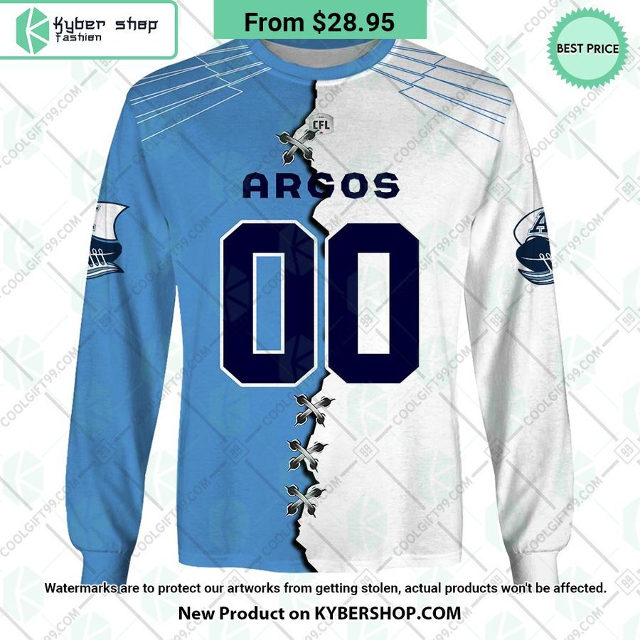 CFL Toronto Argonauts Mix Jersey Style CUSTOM Hoodie