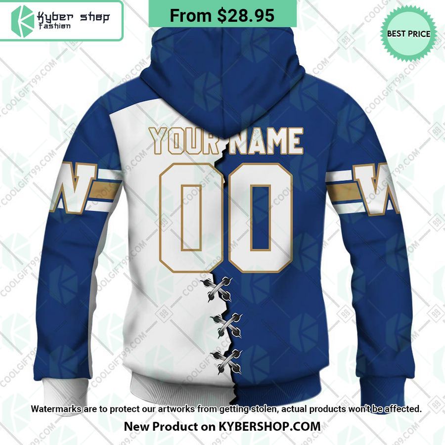CFL Winnipeg Blue Bombers Mix Jersey Style CUSTOM Hoodie
