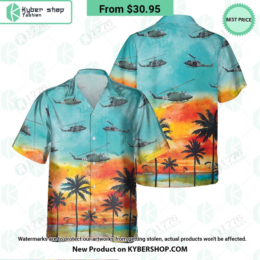 CH-135 Twin Huey Sunset Hawaiian Shirt