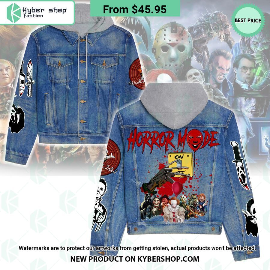 Characters Horror Mode Hooded Denim Jacket