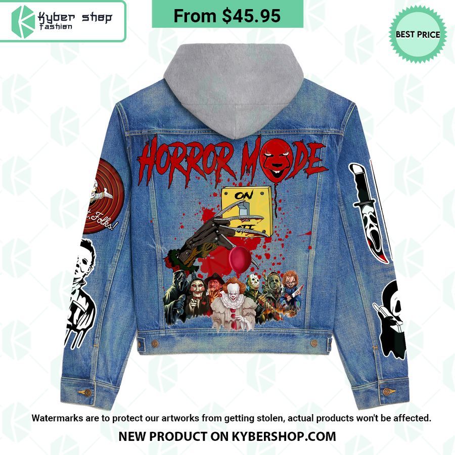 Characters Horror Mode Hooded Denim Jacket