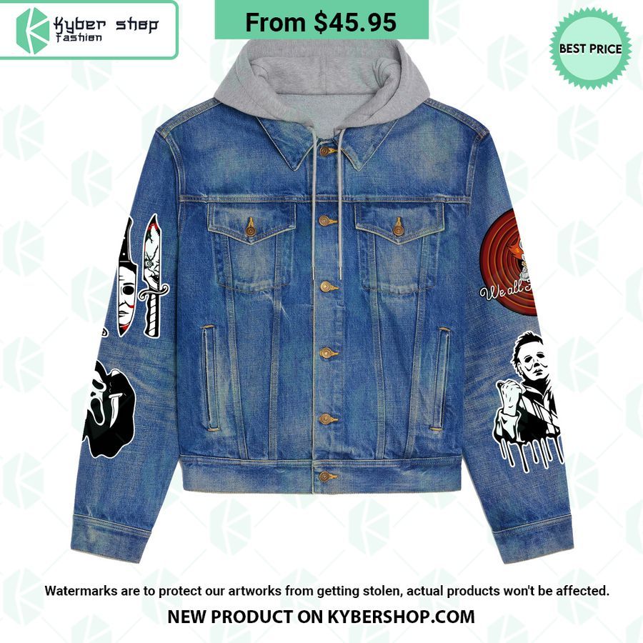 Characters Horror Mode Hooded Denim Jacket