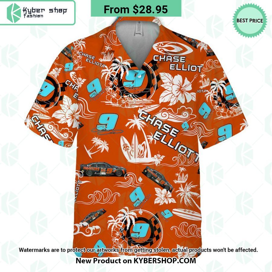 Chase Elliott NASCAR 2023 Hooters Racing Hawaiian Shirt