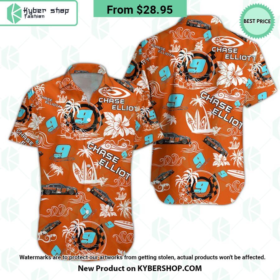 Chase Elliott NASCAR 2023 Hooters Racing Hawaiian Shirt