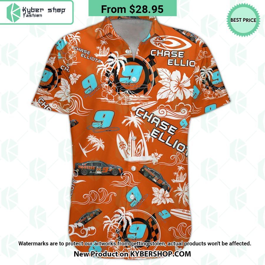 Chase Elliott NASCAR 2023 Hooters Racing Hawaiian Shirt