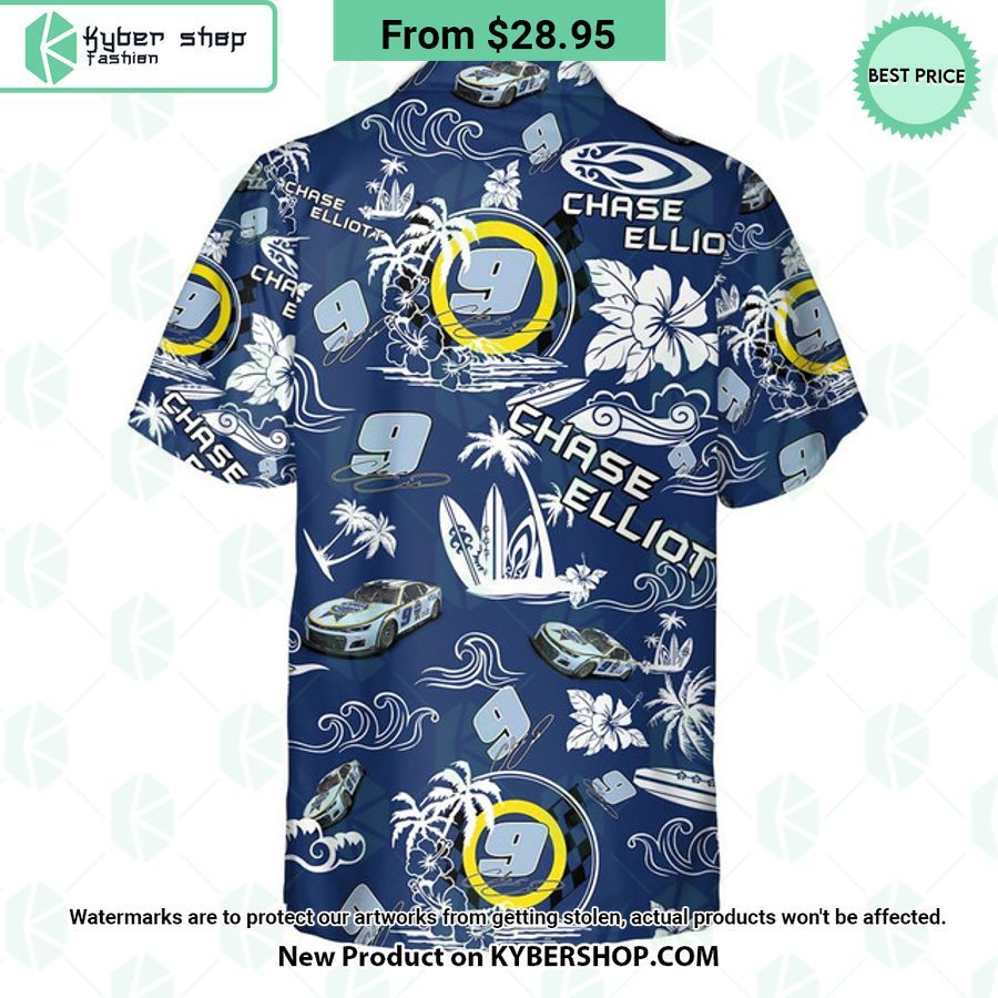 Chase Elliott NASCAR 2023 Kelley Blue Book Racing Hawaiian Shirt