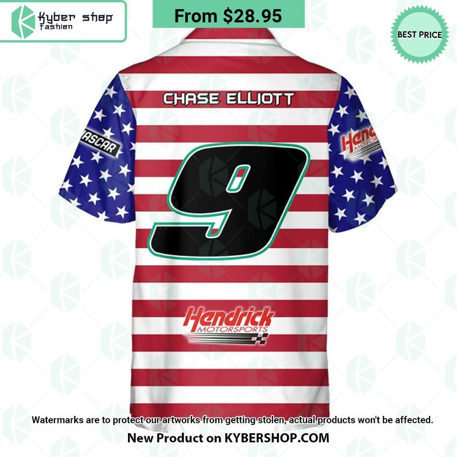 Chase Elliott NASCAR Racing Independence Day Hawaiian Shirt