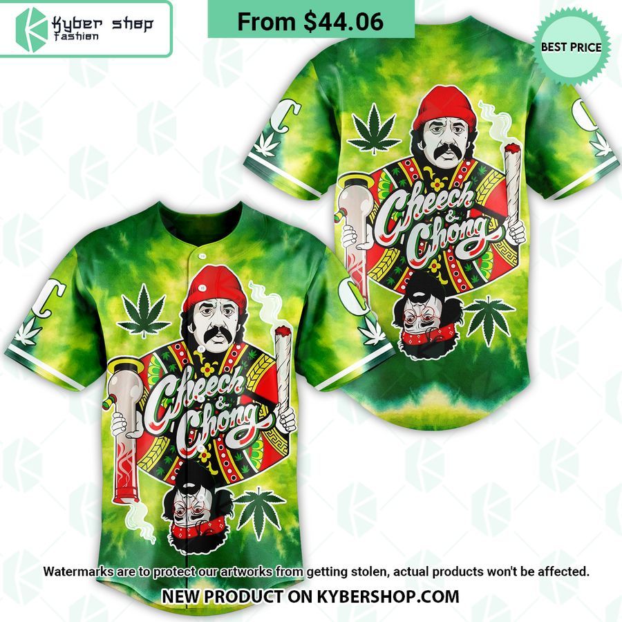 Cheech & Chong Weed Poker Card Baseball Jersey