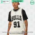Chicago Bulls Dennis Rodman 91 Basketball Jersey