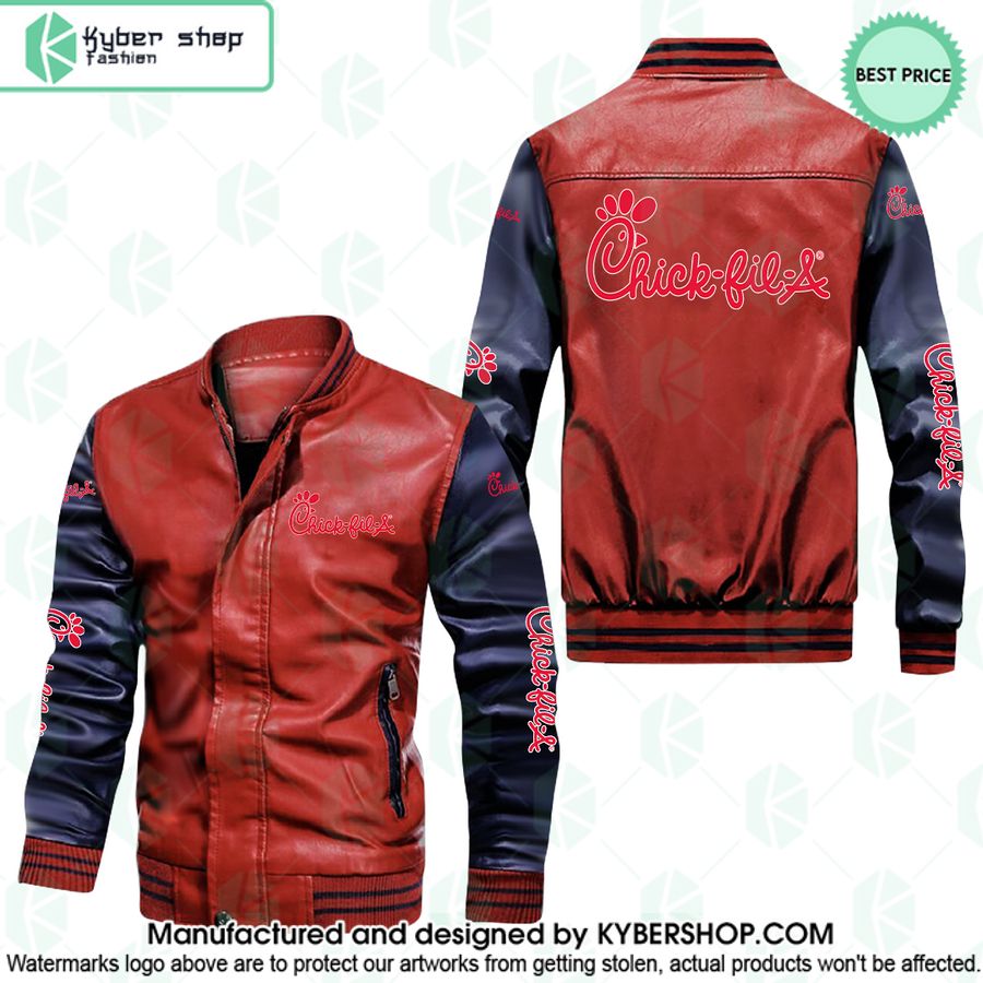 Chick Fil A Leather Bomber Jacket