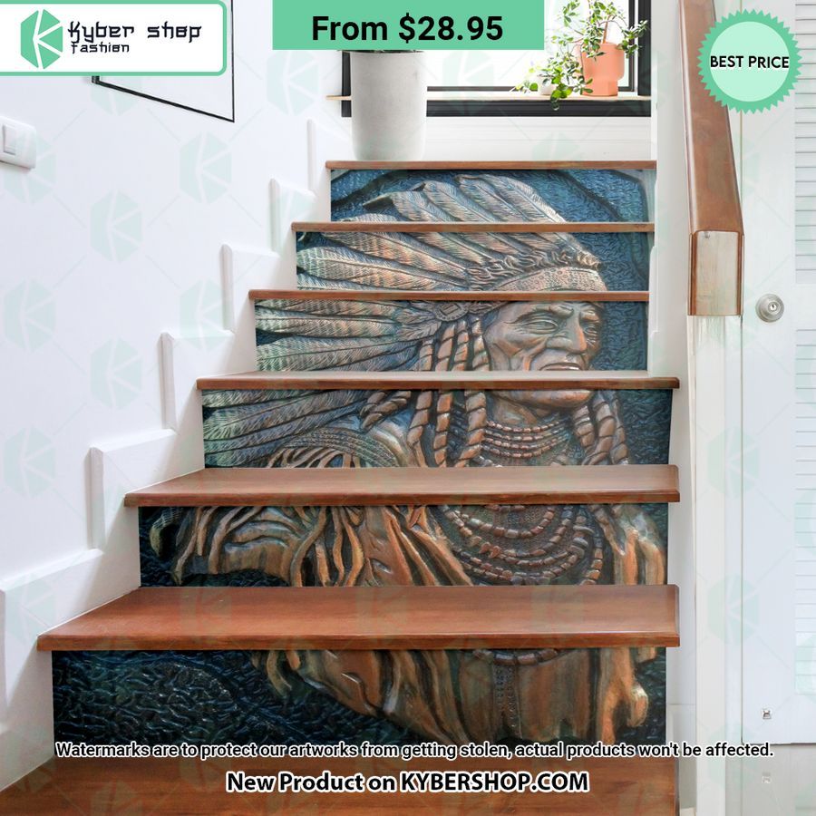 Chief Native American Stair Stickers